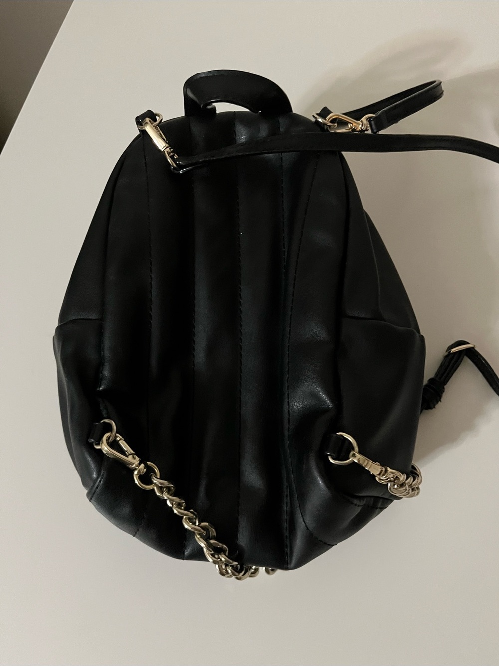 Victoria’s Secret Heart Black Quilted Mini Backpack - Picture 3 of 5